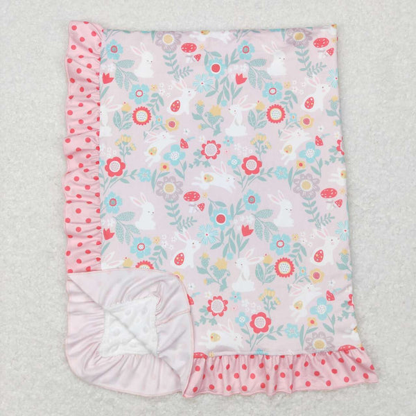 BL0082 RTS baby newborn flower floral ruffles  blanket