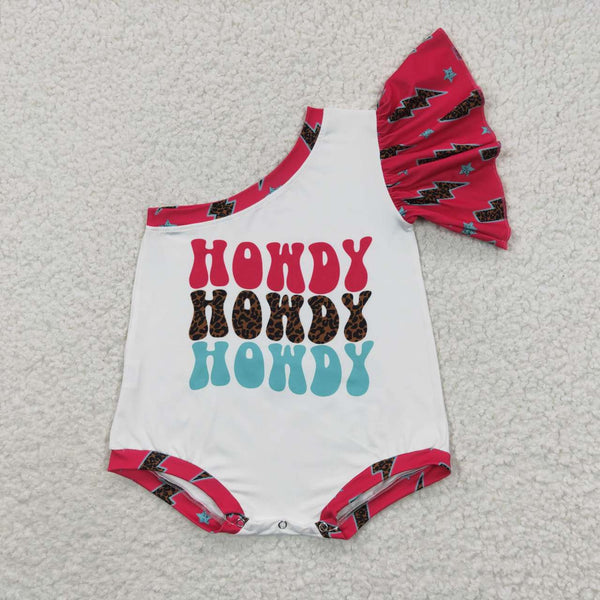 SR0316 baby girl clothes howdy summer bubble