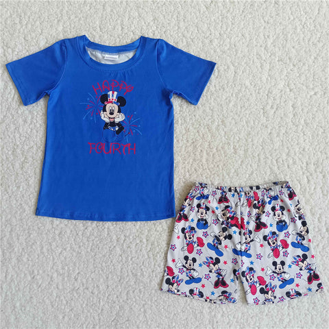 D10-18 boy clothes cartoon july 4th patriotic set-promotion 2024.4.22 $5.5