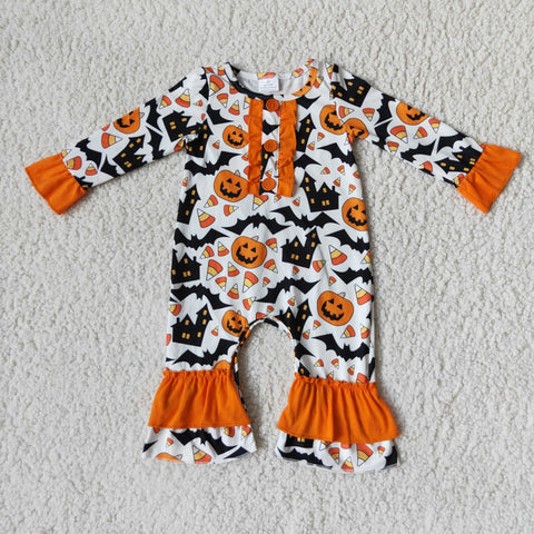 6 A16-21 girl romper halloween pumpkin romper-promotion 2023.9.25