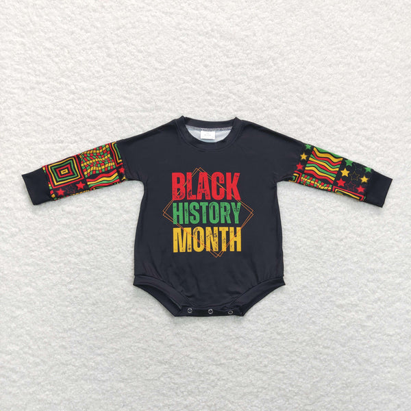 LR0900 baby clothes black history month boy winter bubble romper