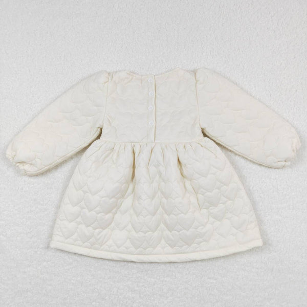 GLD0263 baby girl clothes heart valentines day  girl winter dress