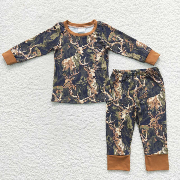 BLP0298 RTS toddler boy clothes deer boy winter outfit