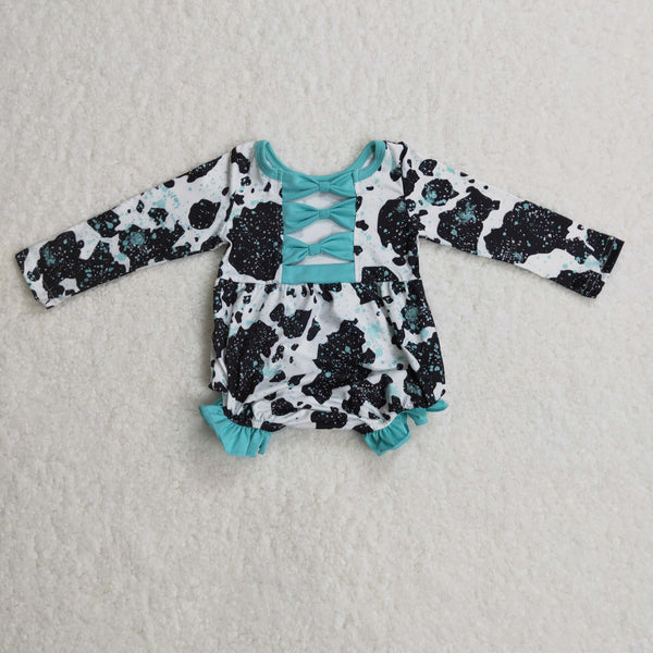 LR0197 baby girl clothes cow winter bubble