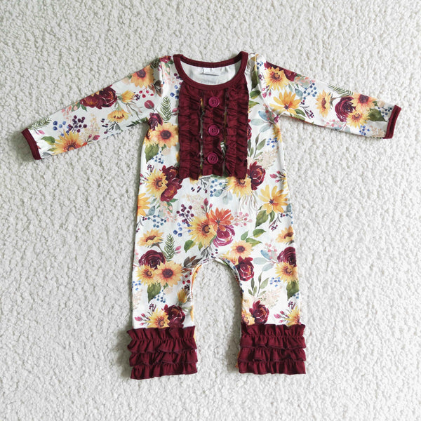 LR0009 floral ruffles baby girl clothes-promotion 2025.12.13 $5.5