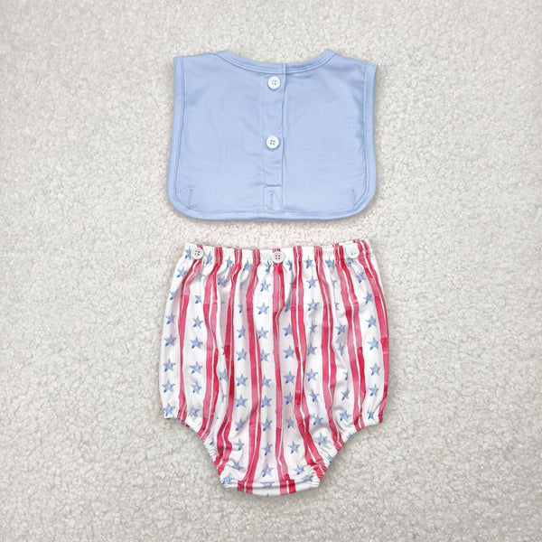 SR3049 RTS boy clothes flag boy 4th of July Patriotic summer bubble