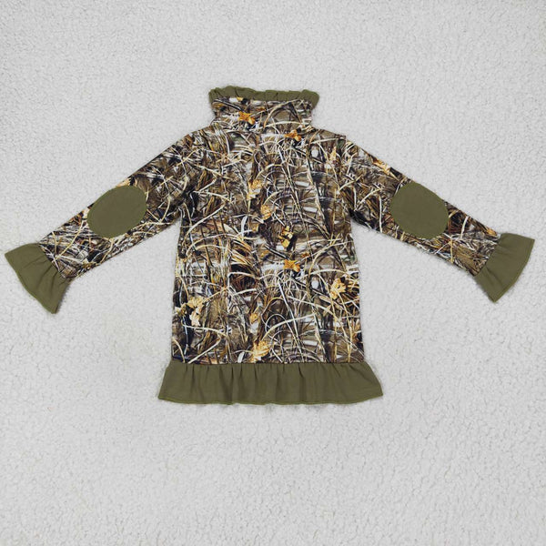 GT0312 toddler girl clothes hunting mallard camo girl winter zipper top