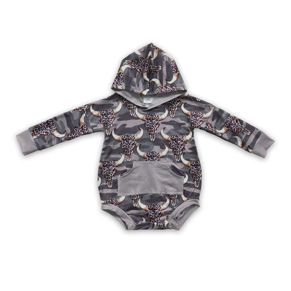 LR0219 baby clothes cow green hoodies bubble