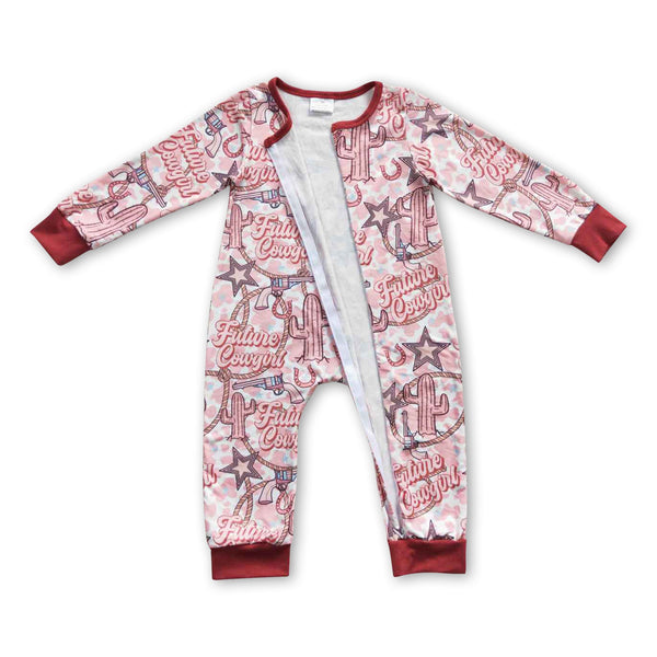 LR0306 baby girl clothes zipper winter romper