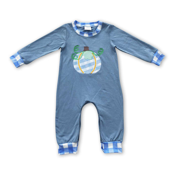 LR0319 baby boy clothes pumpkin boy halloween romper