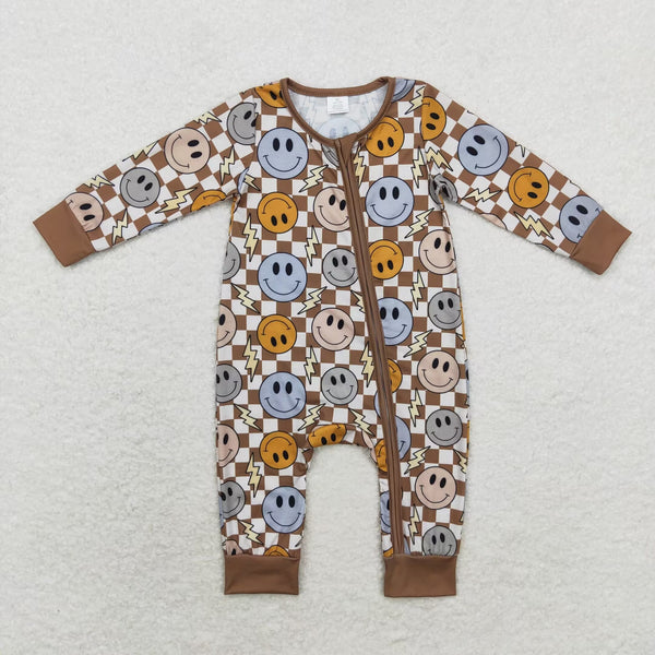 RTS toddler clothes matching clothing brown smile boy clothing