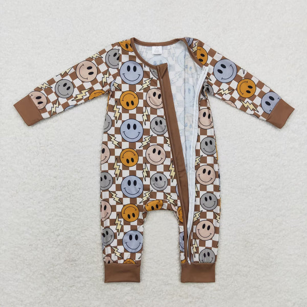 RTS toddler clothes matching clothing brown smile boy clothing