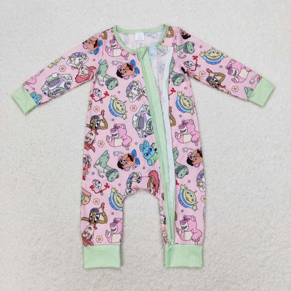 LR0970 RTS baby girl clothes cartoon  toddler girl winter romper Bamboo