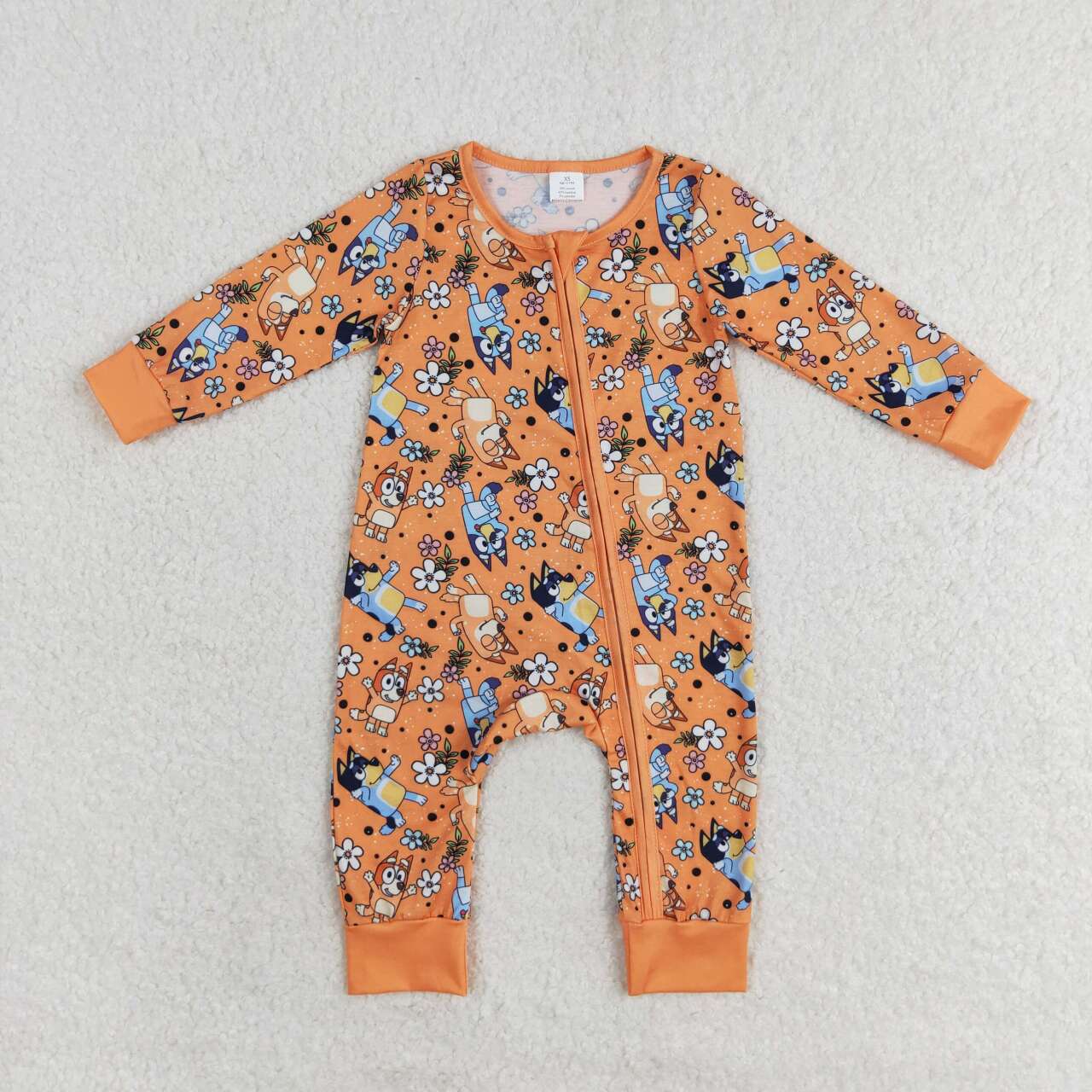 LR0982 RTS baby girl clothes cartoon dog toddler girl winter romper -Bamboo