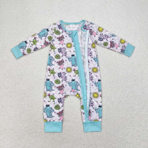 LR0988 RTS baby girl clothes cartoon toddler girl winter romper-Bamboo