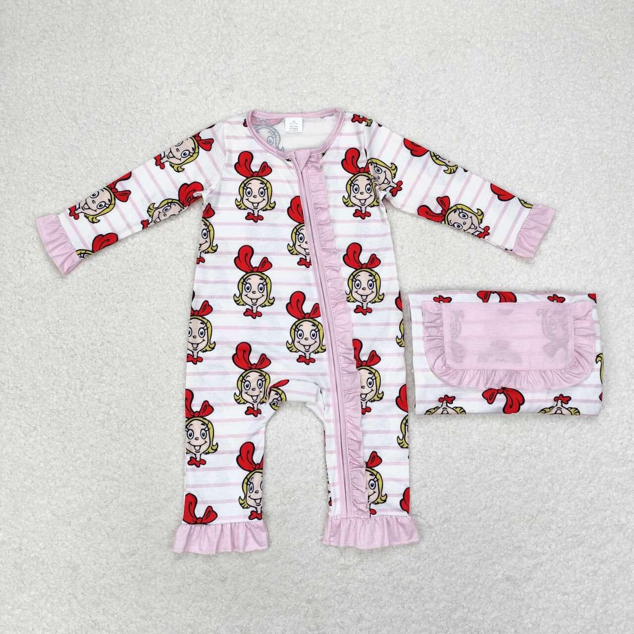 LR1001 RTS baby clothes baby girl christmas romper Bamboo