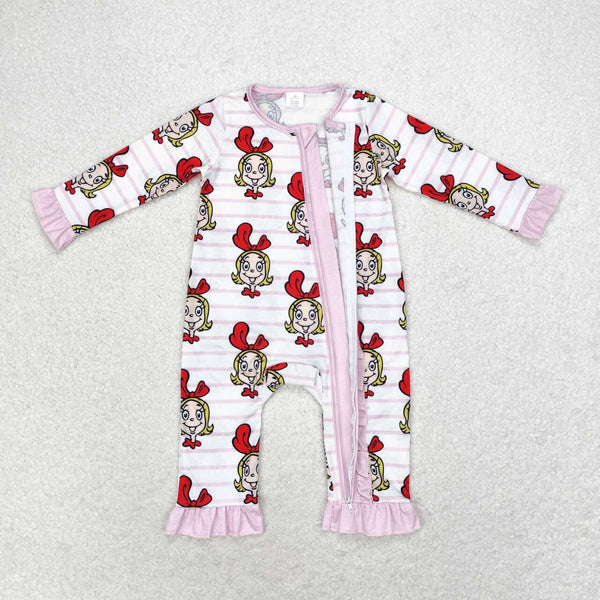 LR1001 RTS baby clothes baby girl christmas romper Bamboo