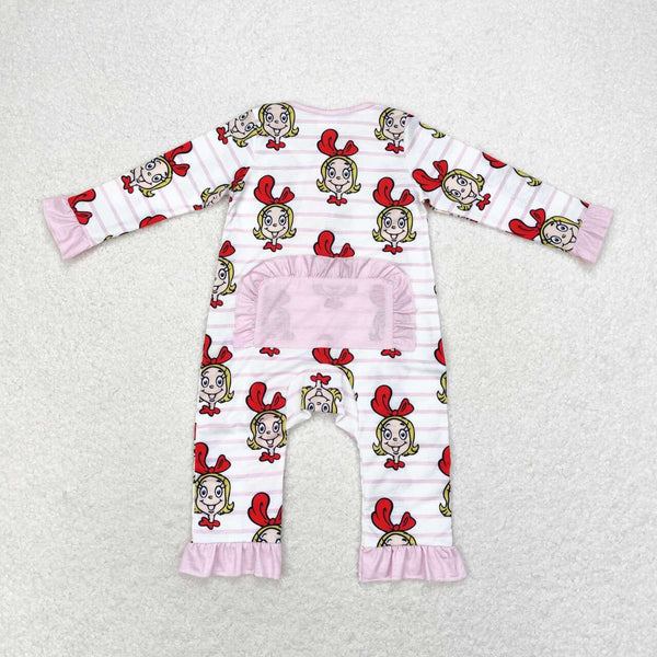 LR1001 RTS baby clothes baby girl christmas romper Bamboo