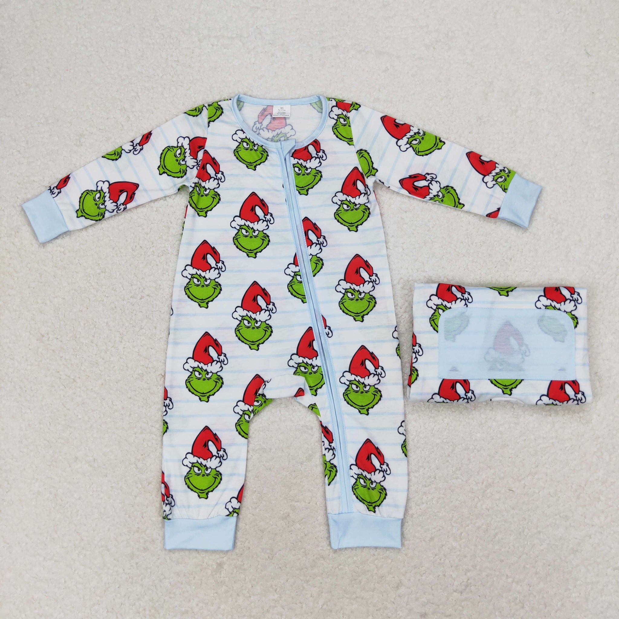 LR1002 RTS baby clothes boy christmas romper bamboo clothes zipper romper