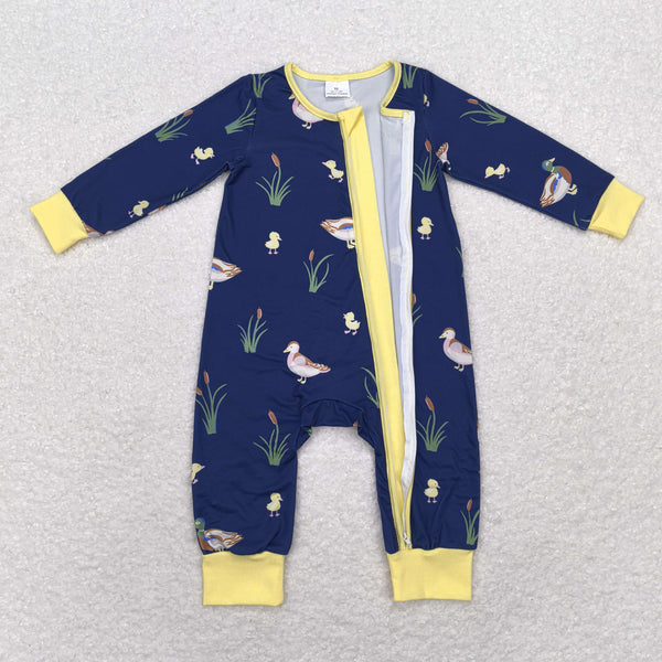 LR1037 RTS baby boy clothes mallard toddler boy winter romper