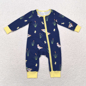 LR1037 RTS baby boy clothes mallard toddler boy winter romper