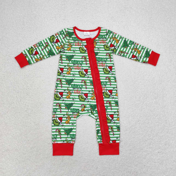 LR1054 RTS baby girl clothes cartoon toddler girl christmas winter romper