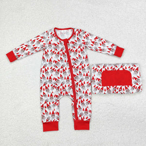 LR1168 RTS baby boy clothes angel zipper boy christmas winter romper-bamboo