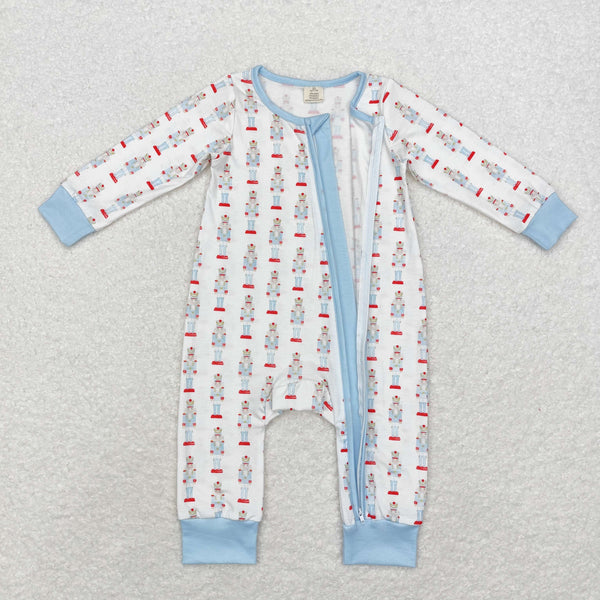 LR1184 RTS baby boy clothes soldier boy christmas winter romper -BAMBOO