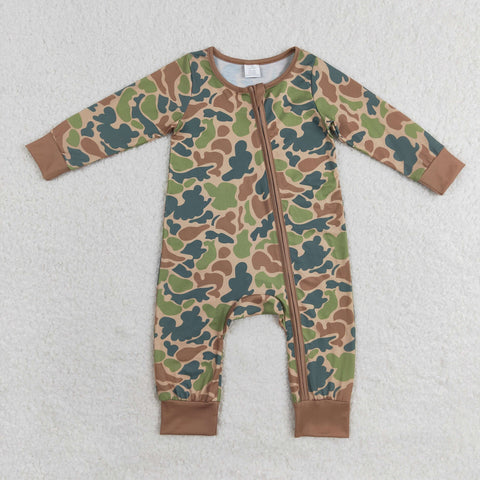 LR1203 RTS baby boy clothes camouflage boy winter romper Bamboo