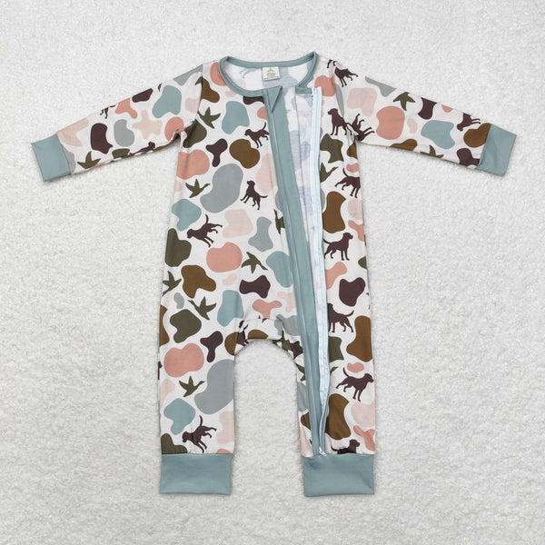 RTS Matching clothing animal camo mixed print kid long sleeve romper top pant fall clothing-2026.9.28