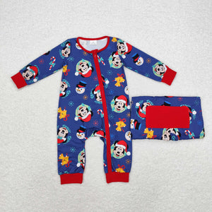 LR1417 RTS baby girl clothes cartoon baby christmas romper