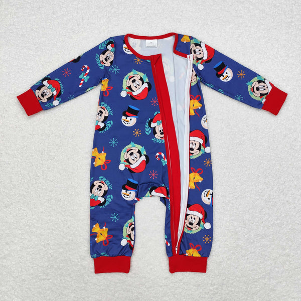 LR1417 RTS baby girl clothes cartoon baby christmas romper