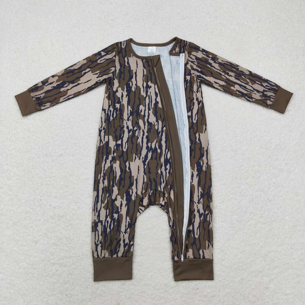 LR1452 RTS Bamboo baby boy clothes camouflage toddler boy  winter romper