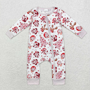 LR1510 RTS baby girl clothes cartoon mouse girl christmas winter romper-bamboo