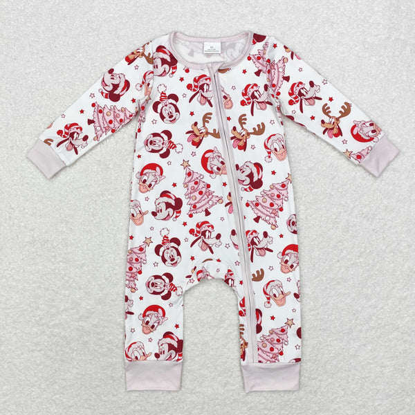 LR1510 RTS baby girl clothes cartoon mouse girl christmas winter romper-bamboo