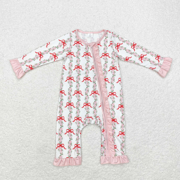 LR1517 RTS Bamboo baby clothes Grandmillennial girl winter romper