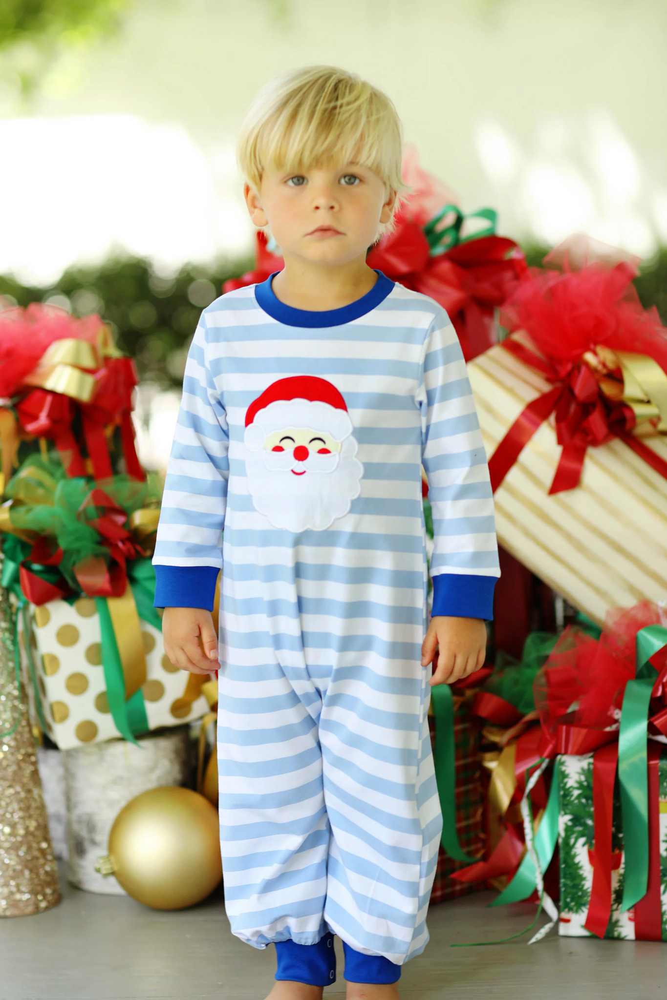 LR1661 RTS baby boy clothes santa claus boy christmas winter romper-embroidery 1