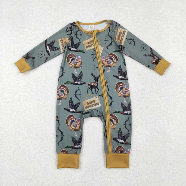 LR1680 RTS baby boy clothes hunting  boy  winter romper-bamboo