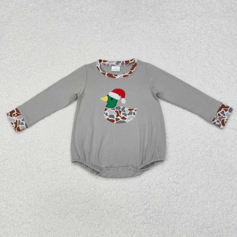 LR1683 RTS baby boy clothes mallard duck boy christmas  winter bubble embroidery