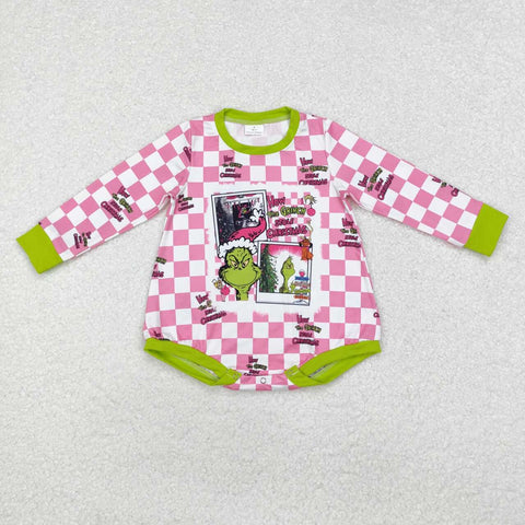 LR1765 RTS baby girl clothes cartoon girl winter bubble christmas bubble romper