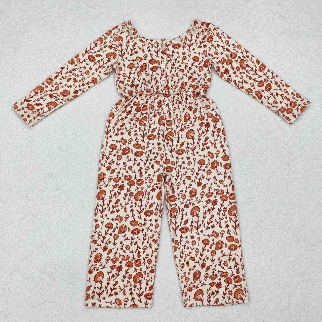 LR1839 RTS baby girl clothes flower girl autumn jumpsuit fall clothing