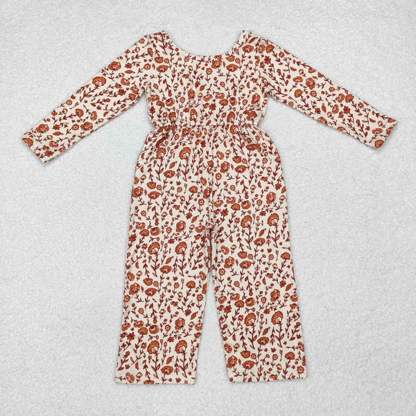 LR1839 RTS baby girl clothes flower girl autumn jumpsuit fall clothing