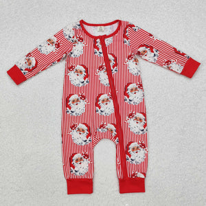 RTS family matching christmas pajamas santa claus red christmas clothing