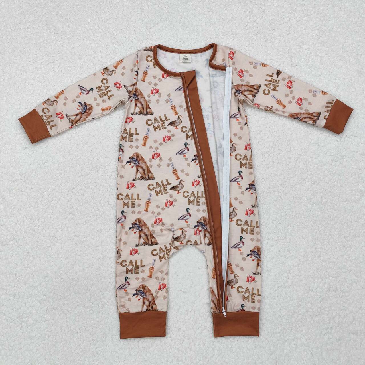 LR1991 RTS baby boy clothes call me mallard duck boy winter romper