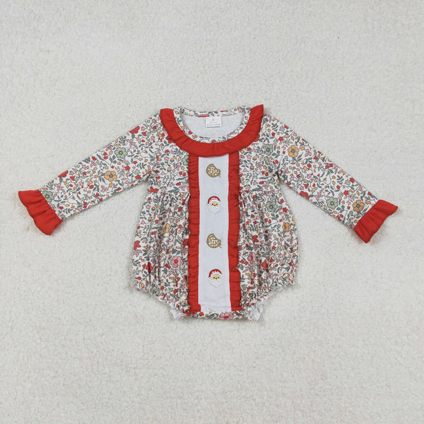 LR2232  RTS baby christmas bubble santa claus baby christmas clothes wholesale