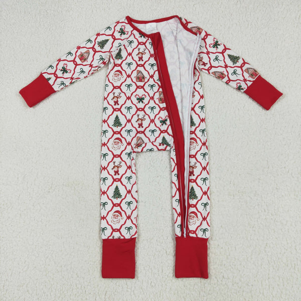 RTS kids matching clothing santa bows print clothing christmas winter clothing