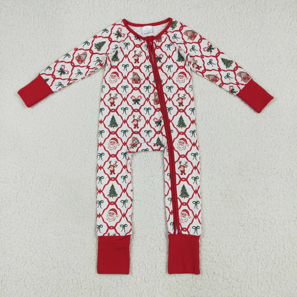 RTS kids matching clothing santa bows print clothing christmas winter clothing