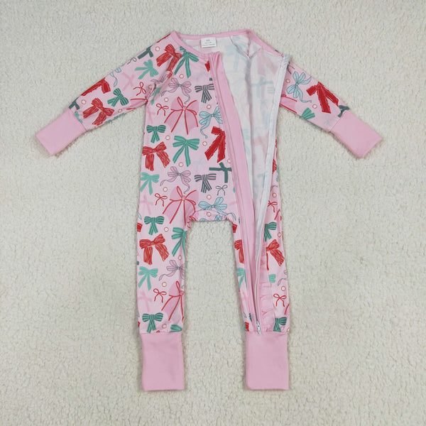 RTS kids matching clothing bows print clothing girl Christmas clothing-2025.7.2