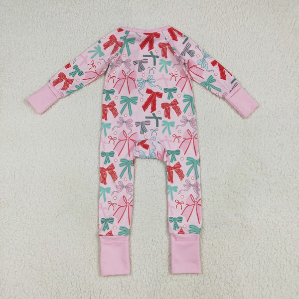 RTS kids matching clothing bows print clothing girl Christmas clothing-2025.7.2