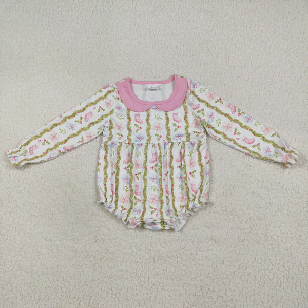 LR2324  RTS baby girl clothes gifts toddler girl christmas winter bubble
